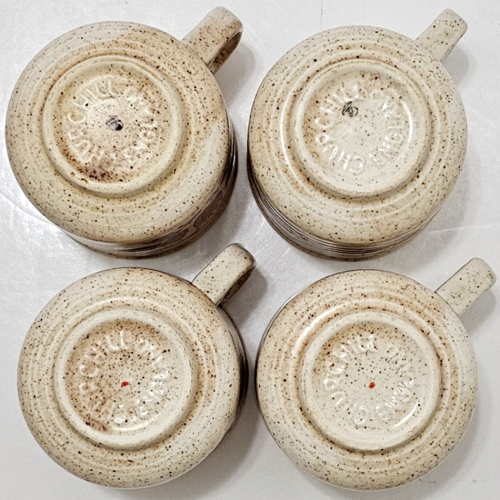 🇬🇧 Vintage Churchill Wild Strawberry Tea Cup  - Set of 4 - Picture 12 of 15